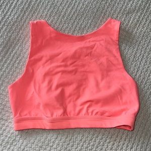 Aerie Sports Bra M Bright Coral Strappy Back